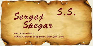 Sergej Špegar vizit kartica